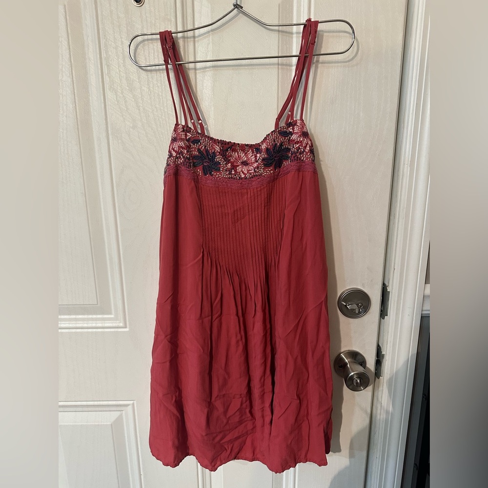 american eagle rust colored dress